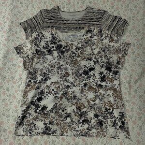 Croft & Barrow - Set of 2 - Classic Crew Neck Tees -Women's Size 1X - NEW